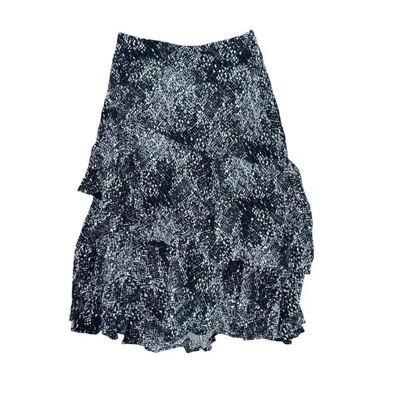 Free People women’s Kiss Me Baby snake skin pattern tiered midi skirt size 0 - Picture 5 of 7